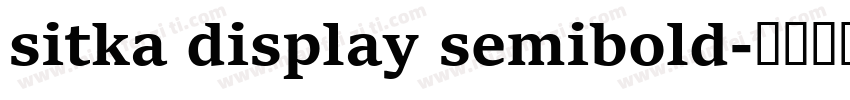 sitka display semibold字体转换